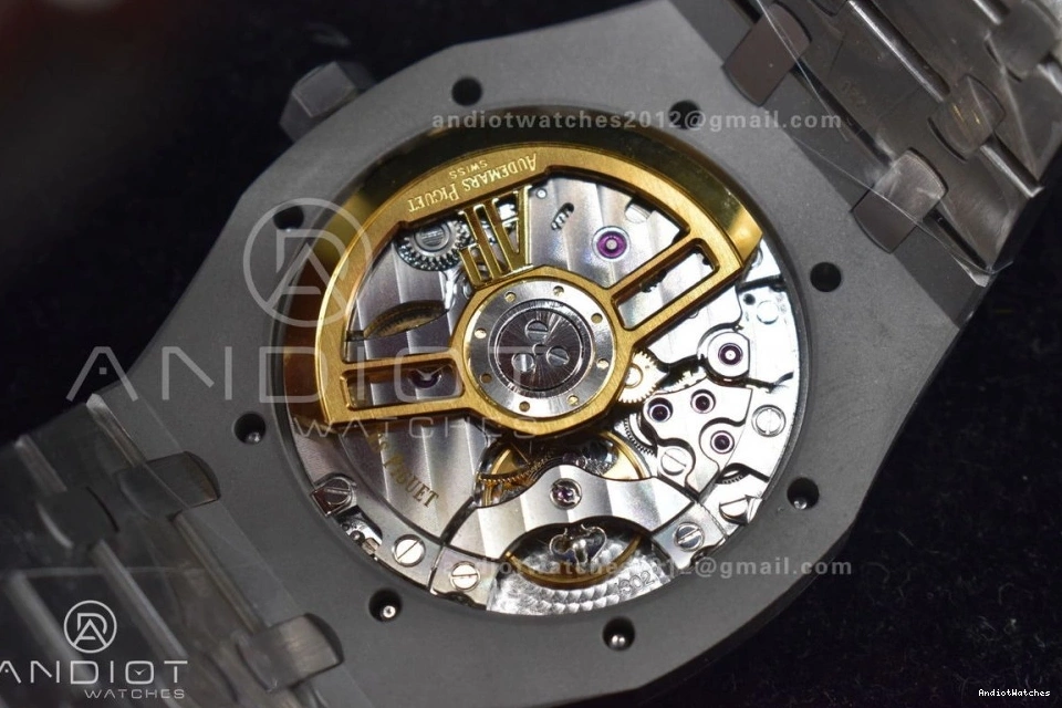 Textured SS 445 Dial Super Best 15500 1:1 Royal Edition 41mm on APSF Clone Lightweight A4302 Bracelet Blue SS Oak 0112